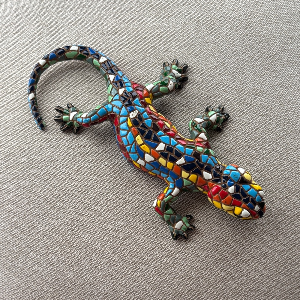 Colorful Mosaic Gecko/Salamander Reptile Decor - Picture 2 of 6